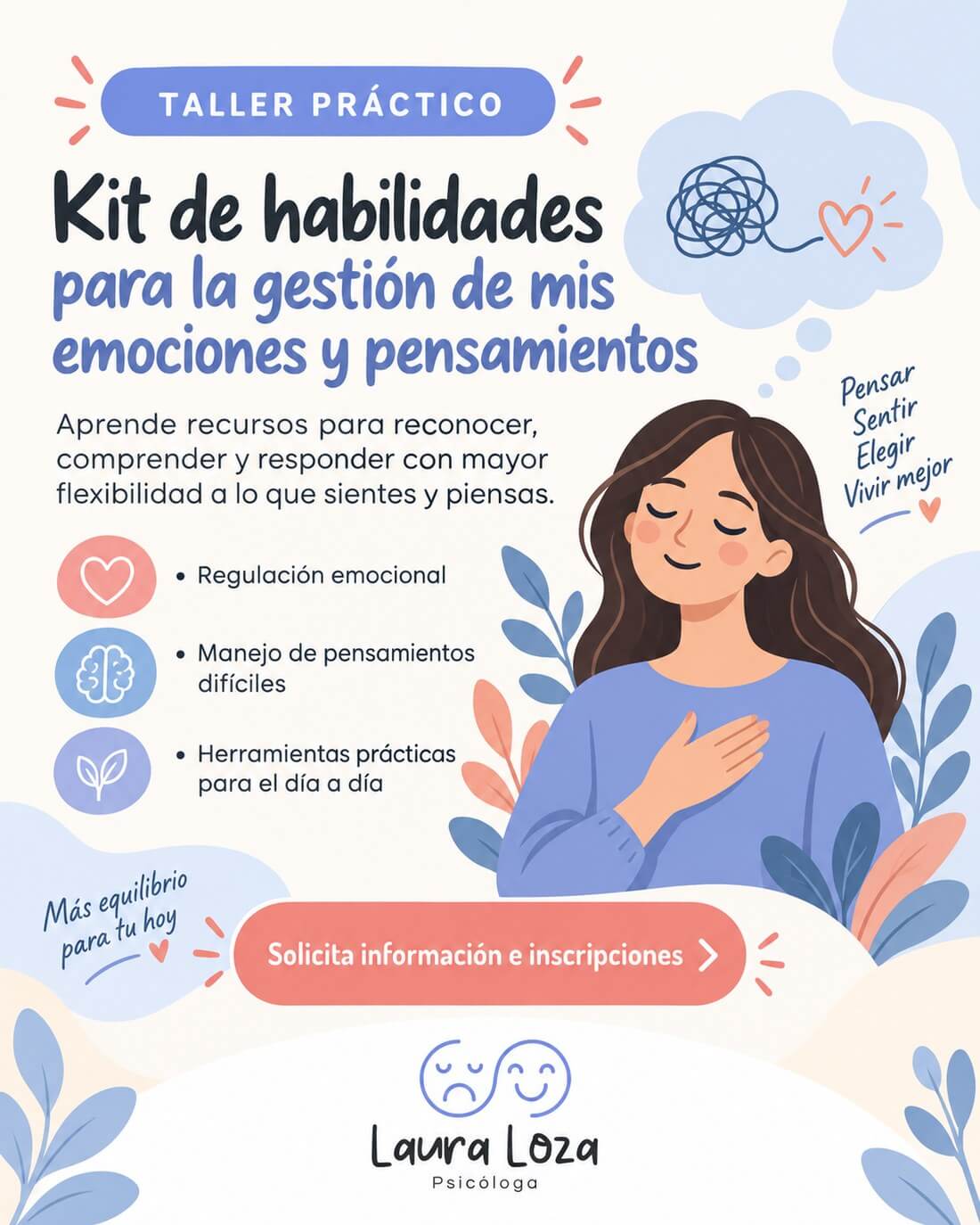 Taller práctico Kit de habilidades para la gestión de emociones y pensamientos